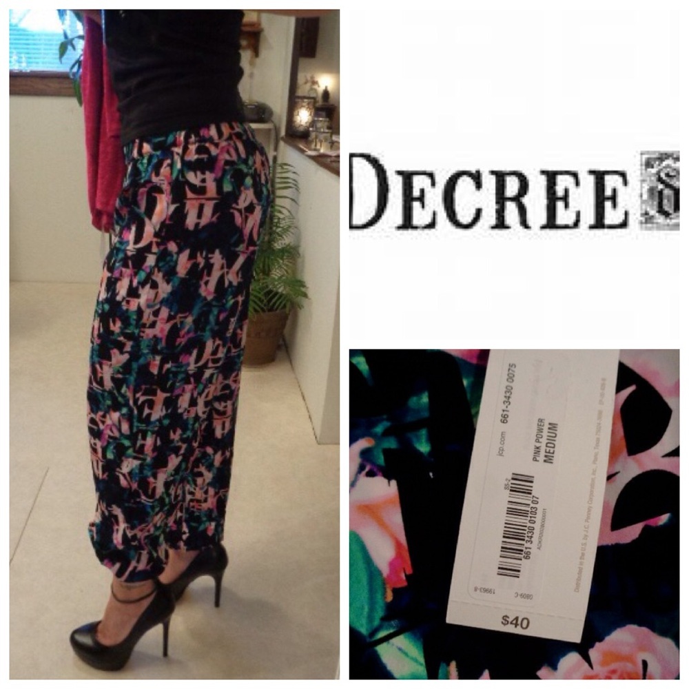 Decree Lightweight Summer Pants Size M NWT